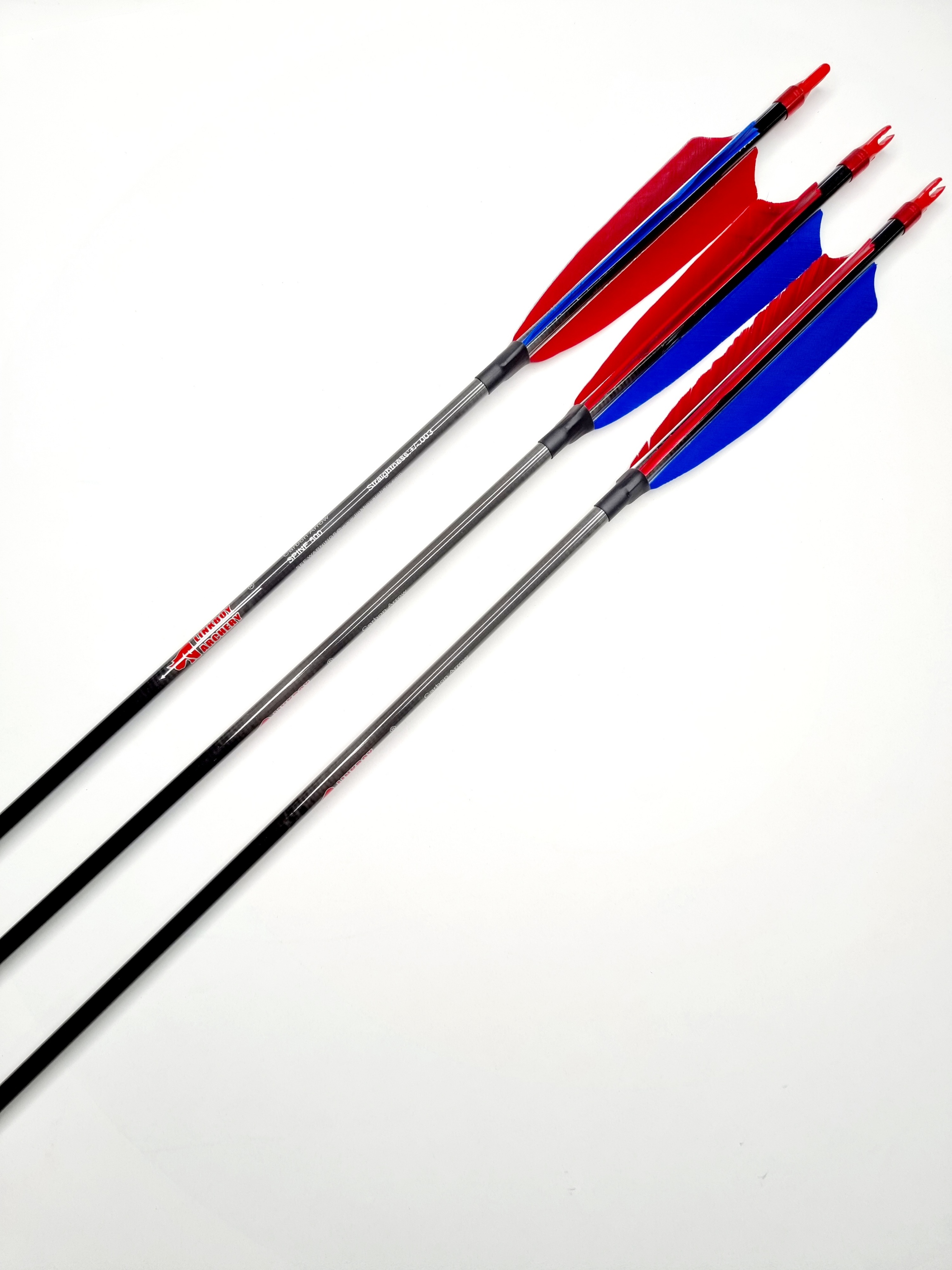 фото Стрела лучная карбоновая LinkBoy ID 6.2 в сборе натуральное оперение Стрела лучная карбоновая LinkBoy ID 6.2 в сборе натуральное оперение