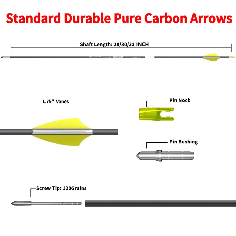 Стрела лучная спортивная Sanlida Miracle X8 ID 3.2 12 шт.